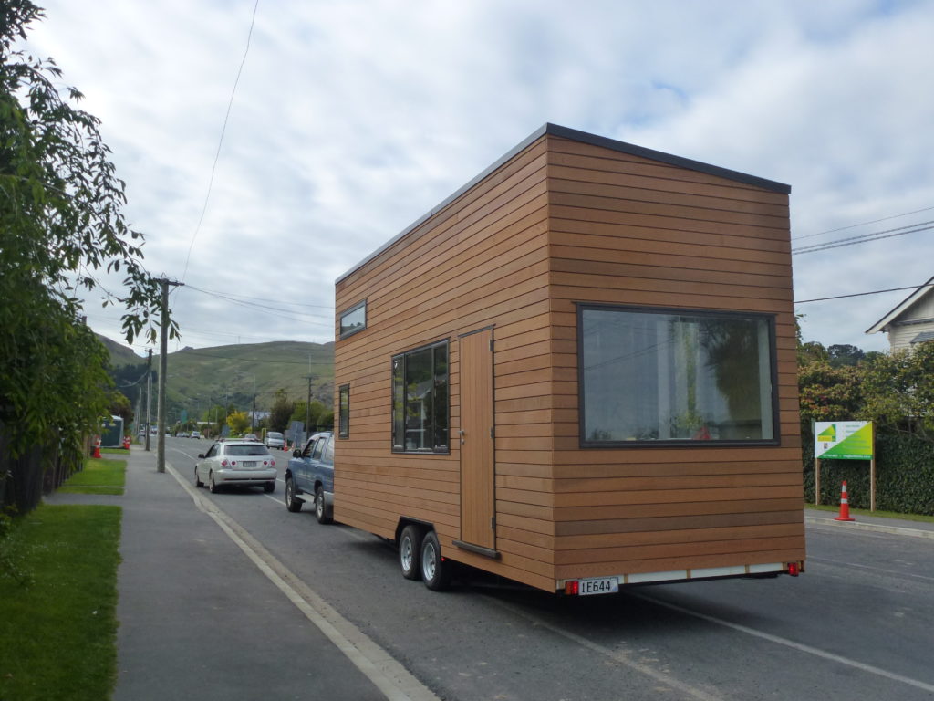 Tiny House on the move to its current location